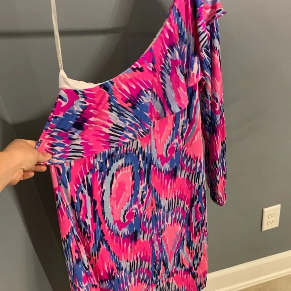 Lilly Pulitzer Amante Silk Dress Size Large - Picture 4 of 6